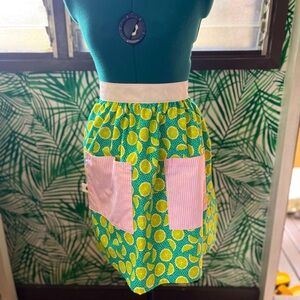 🍋‍🟩💕 retro lime apron/oven mitt